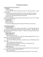 kế hoạch tháng 9 dến tháng 04 năm 2011