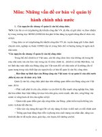 Đề cương Ôn thi quản lý hành chính nhà nước 2015 Hệ trung cấp lý luận chính trị