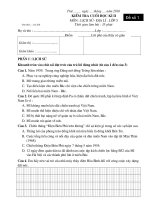 Kiểm tra CKII - Lsử+Địa lí 5 (c.90.1)