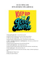 10 câu tiếng anh dùng để động viên, khích lệ