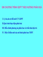 CHƯƠNG TRÌNH GIÁO DỤC PHỔ THÔNG THEO HƯỚNG PHÂN HOÁ