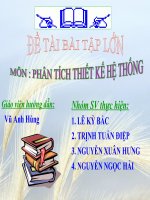 BÀI TẬP LỚN PHÂN TÍCH THIẾT KẾ HỆ THỐNG