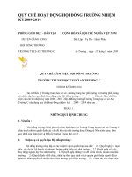 QUY CHẾ HOẠT ĐỘNG HỘI ĐỒNG TRƯỜNG