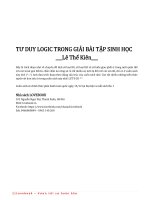 Tư duy logic sinh hoc