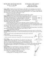 đề thi chất lượng chuyên môn vật lý lớp 10