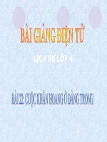 BÀI 22 CUỘC KHẨN HOANG Ở ĐÀNG TRONG