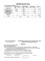 Đề thi KS học kì II môn toán 8-HP