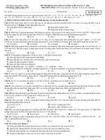 Thi thử Hóa  Đại học Vinh lần 2, năm 2011