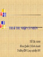 SLIDE Thuế - chương 6 Thuế thu nhập cá nhân