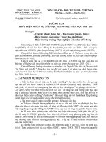 Hướng dẫn thực hiện nhiệm vụ năm học 2010-2011 của Sở GD Tây Ninh