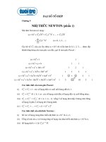 Ôn thi ĐH Môn Toán - Nhị thức Newton (phần 1)