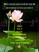 Bài giảng điện tử tham khảo thao giảng, thi GV anh 6 Unit 10 Staying healthy (6)