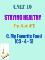 Bài giảng điện tử tham khảo thao giảng, thi GV anh 6 Unit 10 Staying healthy (12)