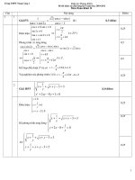 Dap an toan 11,lan 4 (2010-2011)