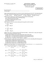 ĐỀ THI HỌC KÌ 2 VẬT LÍ 10 RẤT HAY