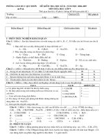 ĐỀ THI HÓA 9 HỌC KÌ II 2010-2011