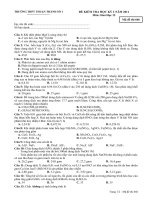 Thuận Thành 1 - Đề thi học kỳ 2 năm 2011
