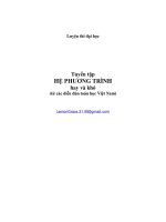 [LTĐH]Tuyển tập hệ phương trình hay và khó