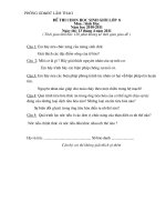 Đề thi + Đáp án HSG 6,7,8 (10-11) Sinh 8