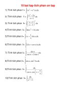 10 bai toan on tap tich phan