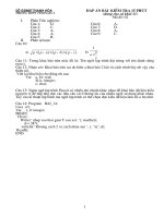 Đáp án bài kiểm tra 15 phút - mã đề 02 (lần 1)