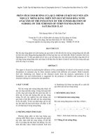 Phân tính ảnh hưởng của quá trình cố kết đất nền lên nội lực móng băng trên nền đất sét bão hoà nước