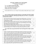 BÀI TRẮC NGHIỆM CUỘC THI TÌM HIỂU “70 năm Đội ta lớn lên cùng đất nước” Đáp án tham khảo