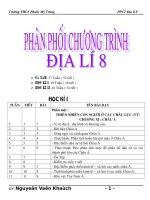phân phối chương trình Địa 8