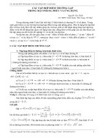 Các tập hợp điểm thường gặp trong mặt phẳng phức và ứng dụng