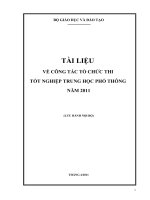 Tai lieu nghiep vu  thi TN THPT 2011