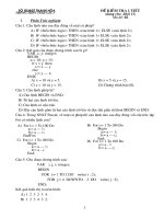 Đề bài kiểm tra 1 tiết - mã đề 01 (lần 2)