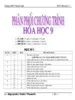 phân phối chương trình Hóa 9