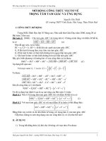 Mở rộng công thức vectơ về trọng tâm tam giác và ứng dụng