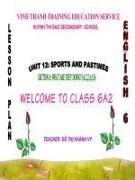 Bài giảng điện tử tham khảo thao giảng, thi GV anh 6 Unit 12 Sports and pastimes (15)