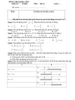 Đề kiểm tra 15'' Đại số 8 chương IV(hay)