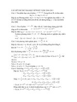 cac bai toan so phuc  thi thu 2010-2011