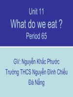 Bài giảng điện tử tham khảo thao giảng, thi GV anh 6 Unit 11 What do you eat (26)