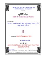 Đề tài Nghiên cứu KHSPUD 2011