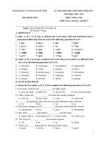 ĐỀ THI VÀ ĐÁP ÁN HỌC SINH GIỎI 9 HÀ TĨNH