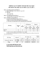 Ma trận đề thi vật lý 7