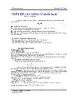 thiết kế sàn sườn có bản dầm theo sơ đồ hình 1