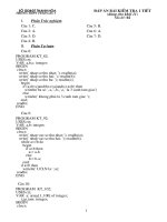 Đáp án bài kiểm tra 1 tiết - mã đề 02 (lần 1)