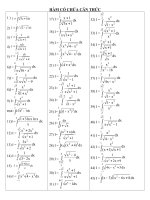 BT tích phân hàm vô tỷ