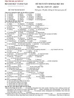 Đề thi thử ĐH Anh số 6