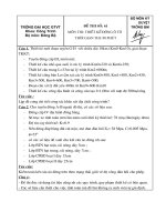 Đề thi thiết kế đường ô tô