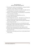 Đề cương lập và phân tích dự án