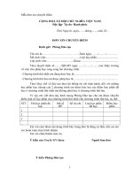 MẪU ĐƠN XIN CHUYỂN ĐIỂM