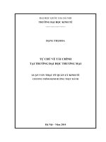 Tự chủ về tài chính tại trường Đại học Thương mại