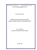 Nghiên cứu phát triển chăn nuôi lợn theo quy trình VietGAHP tại thành phố hà nội