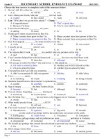 Đề thi tự luyện ôn tập tiếng anh vào lớp 10 tham khảo  (22)